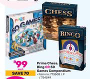 Prima Chess, Bing Or 50 Games Compendium-Each