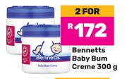 Bennetts Baby Bum Creme-For 2 x 300g