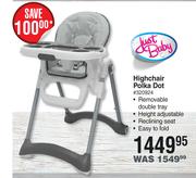 Just Baby Highchair Polka Dot