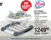 Just Baby 3In1 Walker Rocker Pusher