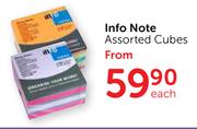 Info Note Assorted Cubes-Each