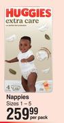 Huggies Extra Care Nappies (Size 1-5)-Per Pack