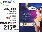 Tena Lady Pants Creme (9 Medium/8 Large)-Per Pack