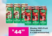 Rhodes 100% Fruit Juice Blend Assorted-6 x 200ml
