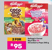 Kellogg's Cereal Big 5 Box or Strawberry Pops-For 2 x 340g