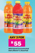 Wild Island Concentrated Dairy Blend Assorted-For Any 3 x 1Ltr