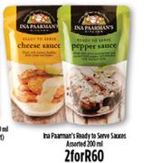 Ina Paarman's Ready To Serve Sauces Assrted-2 x 200ml