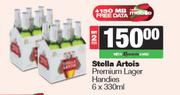 Stella Artois Premium Lager Handies-For 2 x 6 x 330ml