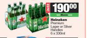 Heineken Premium Lager Or Silver Handies-For 2 x 6 x 330ml