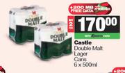 Castle Double Malt Lager Cans-For 2 x 6 x 500ml