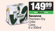 Savanna Premium Dry Cider Cans-6 x 500ml