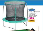 Bounceking 8 ft (2.4m) Trampoline With Steel Ring