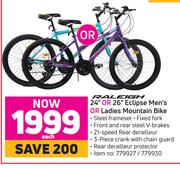 Raleigh 24" Or 26" Eclipse Men's Or Ladies Mountain Bike-Each