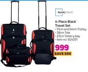 Mainstays 4 Piece Black Travel Set
