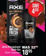 Axe Anti Perspirant Roll On Assorted-50ml