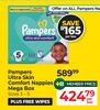 Pampers Ultra Skin Comfort Nappies Sizes 3-5 Mega Box Plus Free Wipes-Per Box