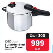 O2 Cook 6L Stainless Steel Pressure Cooker