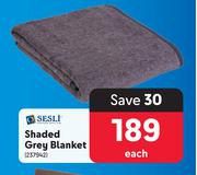 Selsi Shaded Grey Blanket-Each