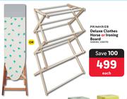 Primaries Deluxe Clothes Horse Or Ironing Board-Each
