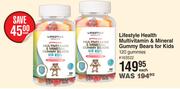 Lifestyle Health Multivitamin & Mineral Gummy Bears For Kids 120 Gummies-Each