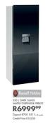 Russell Hobbs 350Ltr Dark Glass Water Dispenser Fridge