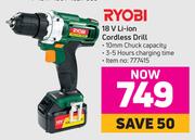Ryobi 18V Li-Ion Cordless Drill