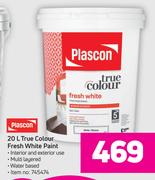 Plascon True Colour Fresh White Paint-20Ltr