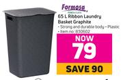 Formosa 65L Ribbon Laundry Basket (Graphite)
