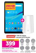 Lenovo 8" M8 4G Tablet + Alcatel HH72 Router