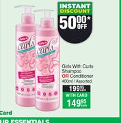 Girls With Curls Shampoo Or Conditioner Assorted-400ml Each