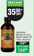 Jamaican Mango & Lime Black Castor Oil Assorted-118ml