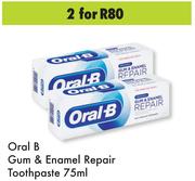 Oral B Gum & Enamel Repair Toothpaste 75ml- For 2