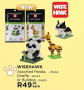 Wisehawk Assorted Panda WisA3, Giraffe WisA4 Or Bulldog WisA5-Each