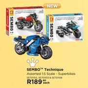 Sembo Technique Assorted 1:5 Scale Superbikes SE701102, SE701103 & SE701108-Each