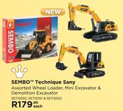 Sembo Technique Sany Assorted Wheel Loader, Mini Excavator & Demolition Excavator-Each