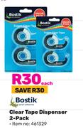 Bostik Clear Tape Dispenser 2 Pack-Each