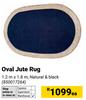 Oval Jute Rug-1.2m x 1.8m Each
