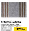 Cotton Stripe Jute Rug-1.2m x 1.8m Each