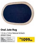 Oval Jute Rug-1.2m x 1.8m Each