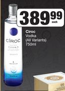 Ciroc Vodka (All Variants)-750ml Each 