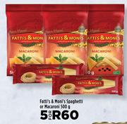 Fatti's & Moni's Spaghetti Or Macaroni-For 5 x 500g