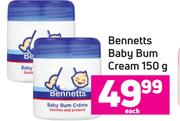  Bennetts Baby Bum Cream-150g Each