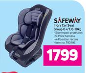 Safeway Indra Car Seat Group 0+/1,0-18Kg