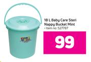Baby Care 18L Steri Nappy Bucket Mint