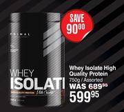 Primal Whey Isolate High Quality Protein Assorted-750g