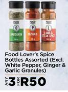 Food Lover's Spice Bottles Assorted-For 3
