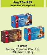 Bakers Romany Creams Or Cho Kits (All Variants)-For Any 3 x 200g