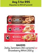 Bakers Jolly Jammers Or Strawberry Whirl-For Any 3 x 200g