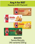 Bakers Tennis Biscuits (All Variants)-For Any 4 x 200g