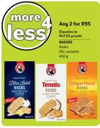 Bakers Rusks (All Variants)-For 2 x 450g